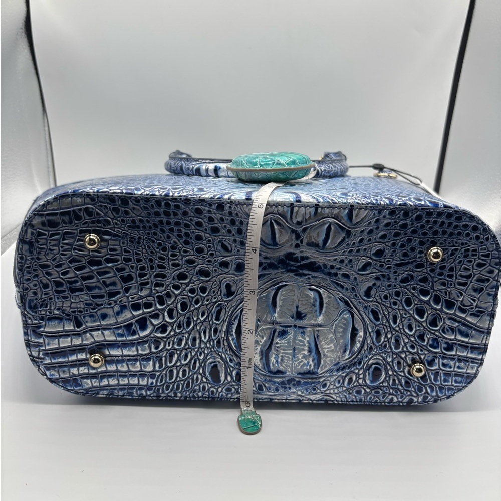 Brahmin Jeanne Leather Large Tote Style Bag Coastal Blue Melbourne - Picture 14 of 15